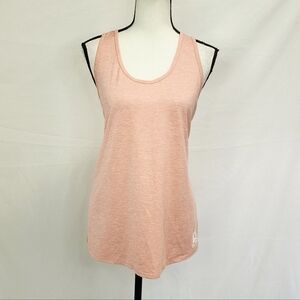 Reebok Heathered Light Pink Racerback Tank Top